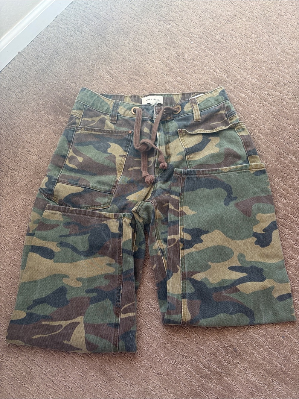 Risen Camo Drawstring jeans